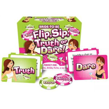 Joc de petreceri, Bride to Be Flip, Truth or Dare, pentru viitoare mirese, engleza