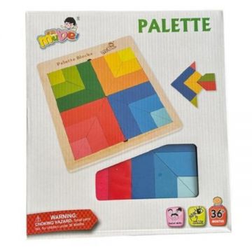 Joc educativ 2 in 1 -Tangram si puzzle, 7Toys