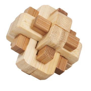 Joc logic IQ din lemn bambus in cutie metalica-5 Fridolin