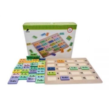 Joc matematic adunari si scaderi 110 pcs - Domino, 7Toys