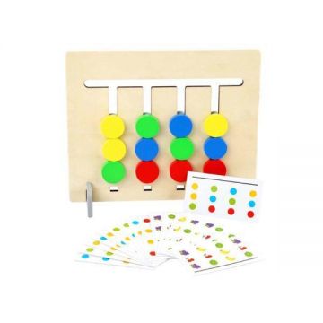Joc Montessori – Labirint asociere culori si fructe 2 in 1, 7Toys