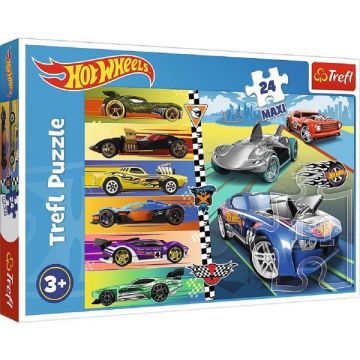 Puzzle 24 maxi: Hot Wheels. Masinile deosebite