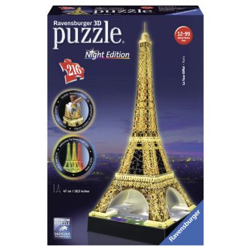 Puzzle 3D turnul Eiffel noaptea 216 piese Ravensburger
