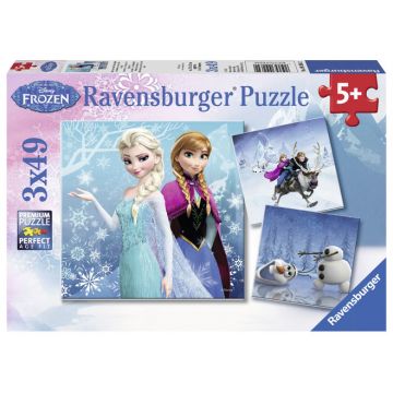 Puzzle Frozen fete 3X49 piese Ravensburger