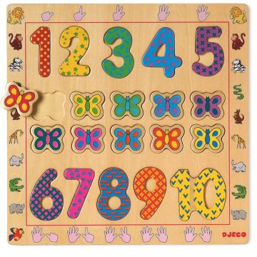 Puzzle lemn cifre Djeco