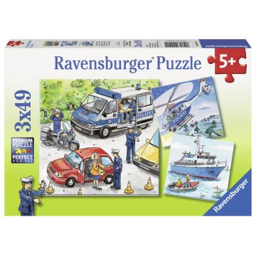 Puzzle Politie 3X49 piese Ravensburger