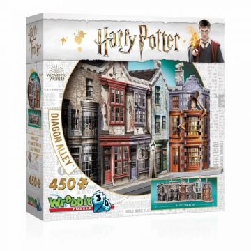 Puzzle 3D Wrebbit Harry Potter - Diagonal Alley (450 piese) Puzzle 3D Wrebbit Harry Potter - Diagonal Alley (450 piese)