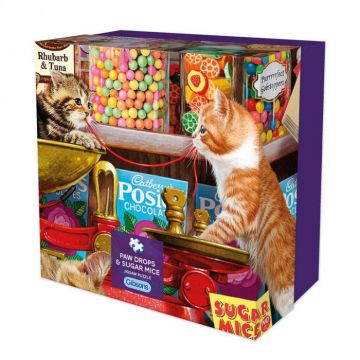 Puzzle 500 piese - Rasfaturi dulci pentru pisici Puzzle 500 piese - Rasfaturi dulci pentru pisici