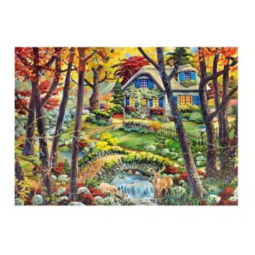 Puzzle din lemn - A Cottage in the Woods - 200 piese Puzzle din lemn - A Cottage in the Woods - 200 piese