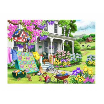 Puzzle din lemn - Countryside Garden - 200 piese