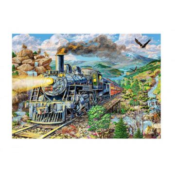 Puzzle din lemn - Railway - 200 piese