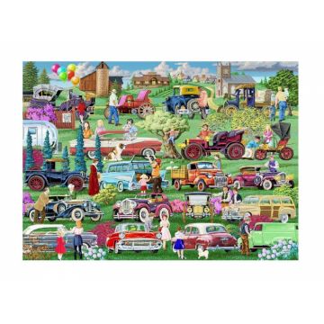 Puzzle din lemn - Vintage Cars - 200 piese