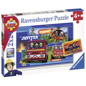 Puzzle echipa pompieri 2x24 Ravensburger