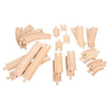 BigJigs Toys Set sine drepte si curbe (24 piese)