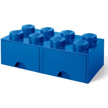 LEGO® Cutie de depozitare LEGO 8 - albastru cu sertare 250 x 500 x 180 mm (40061731)