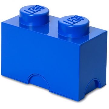 LEGO® Cutie depozitare LEGO 1x2 albastru inchis