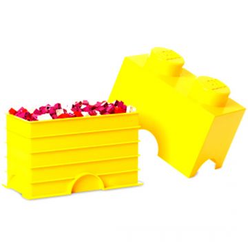 LEGO® Cutie depozitare LEGO 1x2 galben