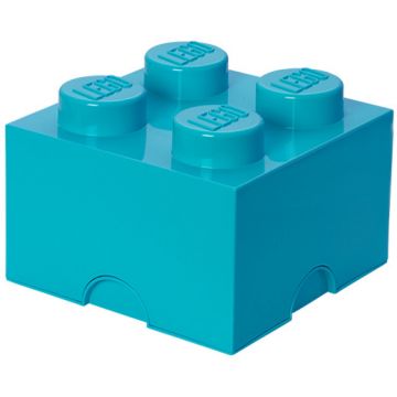 LEGO® Cutie depozitare LEGO 2x2 albastru turcoaz