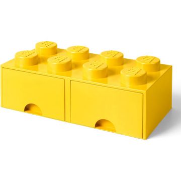 LEGO® Cutie depozitare LEGO 2x4 cu sertare, galben (40061732)