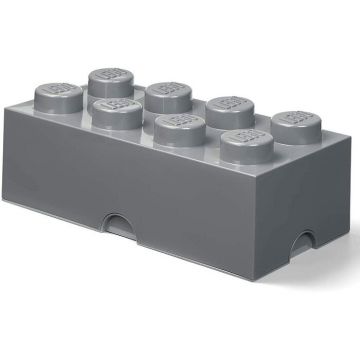 LEGO® Cutie depozitare LEGO 2x4 gri inchis (40041754)