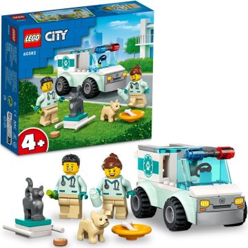 LEGO® LEGO® City - Ambulanta veterinara 60382, 58 piese