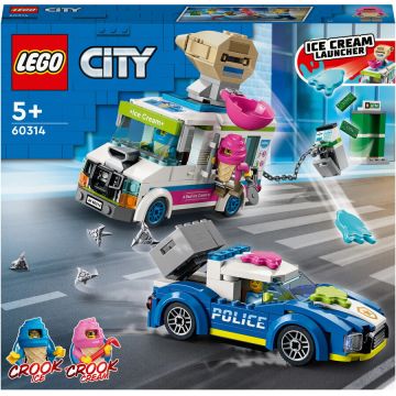 LEGO® LEGO® City - Politia in urmarirea furgonetei cu inghetata 60314, 317 piese