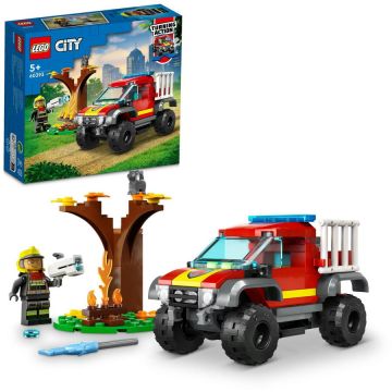 LEGO® LEGO® City - Salvare cu masina de pompieri 4x4 60393, 97 piese
