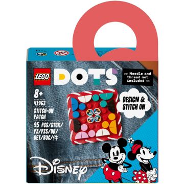 LEGO® LEGO® DOTS - Petic de cusut Mickey Mouse si Minnie Mouse 41963, 95 piese