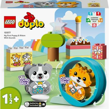 LEGO® LEGO® DUPLO® - Primul meu catelus si primul meu pisoi cu sunete 10977, 22 piese