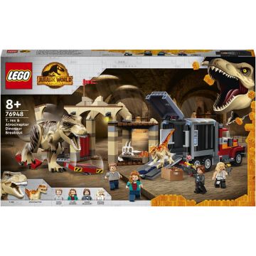 LEGO® LEGO® Jurassic World - World Evadarea dinozaurilor T. rex și Atrociraptor 76948, 466 piese