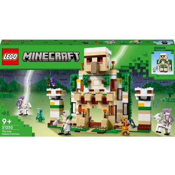LEGO® LEGO® Minecraft - Fortareata Golemul de fier 21250, 868 piese