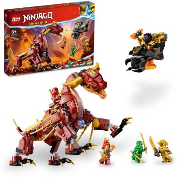 LEGO® LEGO® Ninjago - Dragonul de lava transformator cu val de caldura 71793, 479 piese