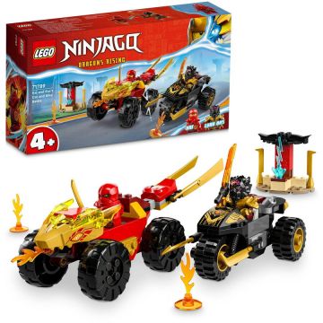 LEGO® LEGO® Ninjago - Infruntarea dintre Kai in masina si Ras pe motocicleta 71789, 103 piese