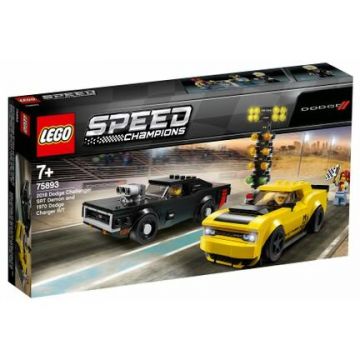 LEGO® LEGO Speed Champions - 2018 Dodge Challenger SRT Demon și 1970 Charger R/T - 75893