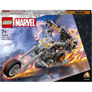 LEGO® LEGO® Super Heroes - Robot si motocicleta Calaretul fantoma 76245, 264 piese
