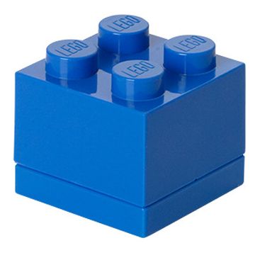 LEGO® Mini cutie depozitare LEGO 2x2 albastru inchis