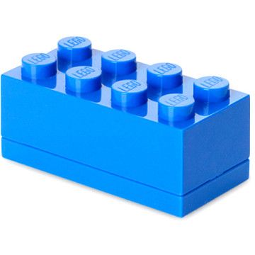 LEGO® Mini cutie depozitare LEGO 2x4 albastru inchis