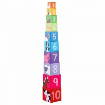 BigJigs - Cuburi de stivuit Ferma