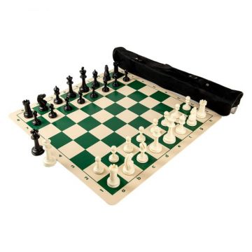 Combo Master : Piese Staunton 6 Master +Tabla vinil verde + Geanta