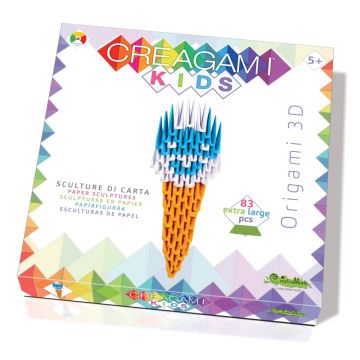 Joc 3D Inghetata Origami, Creagami Kids, 83 Piese