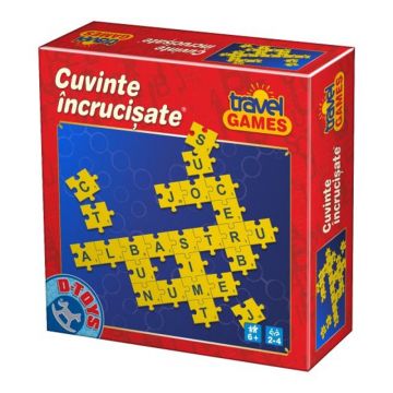 Joc educativ, cuvinte incrucisate cu piese de puzzle, 72 de piese