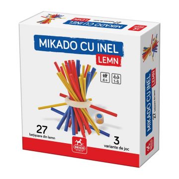 Joc educativ Mikado, cu inel, 27 de piese Joc educativ Mikado, cu inel, 27 de piese