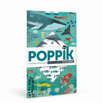 Joc creativ cu stickere pesti in Ocean Poppik