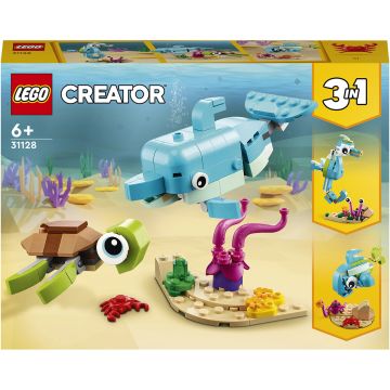 LEGO® Creator: Delfin si Testoasa, 137 piese, 31128, Multicolor