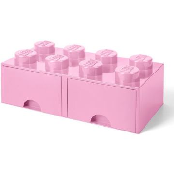 LEGO® Cutie depozitare LEGO 2x4 cu sertare, roz (40061738)