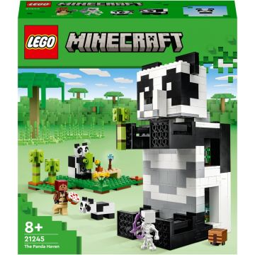 LEGO® Minecraft - Refugiul ursilor panda 21245, 553 piese, Multicolor