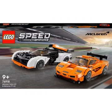 LEGO® Speed Champions: McLaren Solus GT și McLaren F1 LM 76918, 261 piese, Multicolor