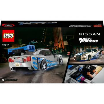 LEGO® Speed Champions - Nissan Skyline GT-R (R34) Mai furios, mai iute 76917, 319 piese, Multicolor