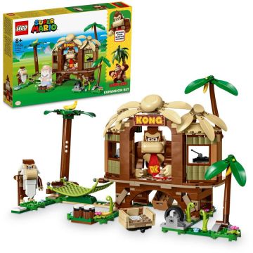 LEGO® Super Mario - Set de extindere - Casa din copac a lui Donkey Kong 71424, 555 piese