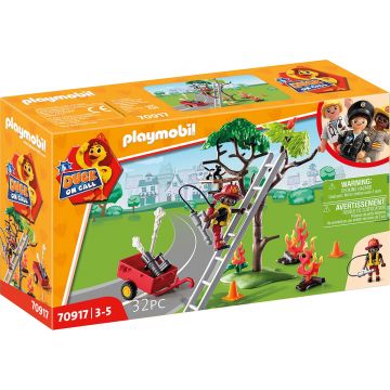 Jucarie Playmobil Duck On Call, Actiunea pompierilor, 70917, Multicolor